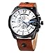 dzcyang CURREN Original Men's Sports Waterproof Calendar Leather Strap Wrist Watch Good Quality 8176 Black Brown
