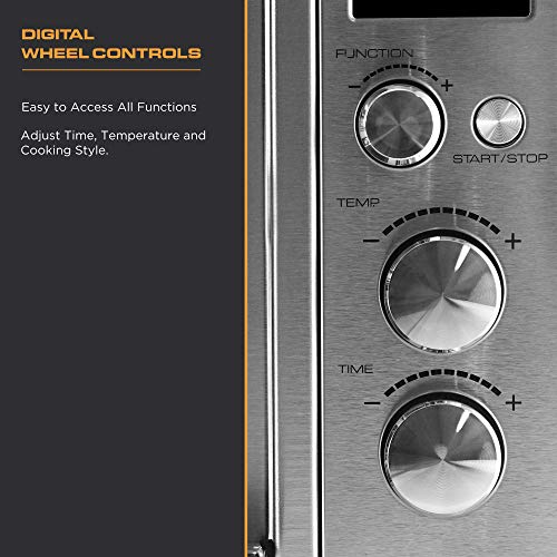 Viante Small Compact Convection Toaster Oven Bakes, Broils, Toasts