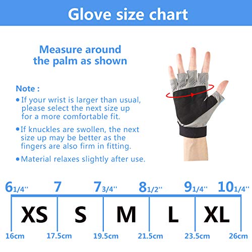 Palmyth UV Fishing Gloves Sun Protection Fingerless Kayaking Glove Men Women UPF 50+ SPF for Sailing, Hiking, Paddling, Canoeing, Rowing, Driving (Light Gray, X-Large)