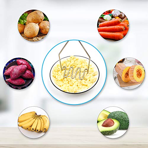 GINKGO Potato Masher Stainless Steel,Wire Masher Kitchen Tools for