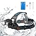 LED Headlamp,SGODDE 4 Modes 5000 Lumens Headlight,USB Rechargeable Waterproof Flashlight, 3 LED Zoomable Head Torchlight for Outdoor Camping Hunting Fishing Running- Batteries&USB Cable Included