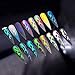 20PCS Flame Stickers for Nails, Flame Reflections Halloween Nail Stickers flame Holographic Nail Stickers for Nails Manicure Tape Adhesive Foils DIY Decoration