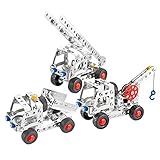 3D Puzzle, 3in1 Metal Model Building Sets, 3D Construction Set Brick DIY Creative Fun Kit Educational Engineering Blocks Set for 5 6 7 8 9 Years Boys Girls Birthday Gift (137pcs)