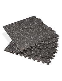 Velotas Tapete de espuma entrelazada con parte superior de goma, varios colores disponibles