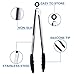 Kitchen Tongs,Ruigo Non Stick Stainless Steel Silicone Tongs, Set of 3-7,9,12 inch,High Heat Resistant Locking Thongs with Rubber Tipped Tongs for Cooking Barbecue Grilling (Black)