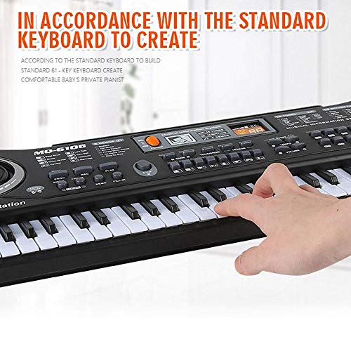 Womdee Kids Piano Keyboard, 61 Keys Electronic Digital Piano Electronic Musical Keyboards with Microphone Portable Keyboard Gift Teaching Toy for Beginners (Kids & Adults) - Thumbnail 3