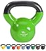 Wacces Single Vinyl Dipped Kettlebell for Croos Training, Home Exercise, Workout 15LB