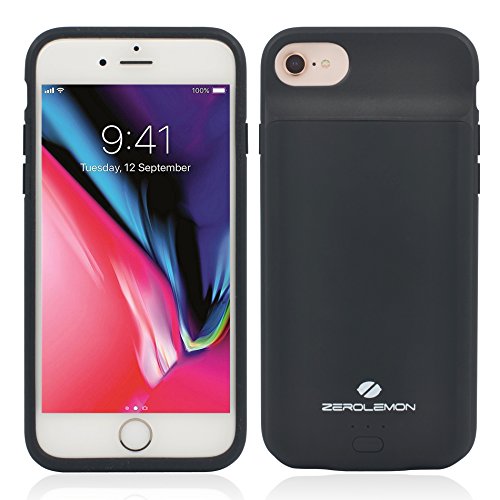 Battery Case for iPhone 8/7/6S/6, ZeroLemon 4500mAh Portable Power Charger Rechargeable External Battery Protective Charging Case for Apple iPhone 6,6S,7,8 (4.7 Inch) (Black)