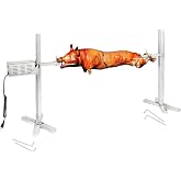 Kendane Electric Rotisserie Grill Kit, 150LB Pig Spit Rotisserie Grill | Stainless Steel Tripod Stand, 52' Pig Lamb Hooded Roaster, Charcoal Spit with 30W Motor &amp; Height Adjustable for Camping