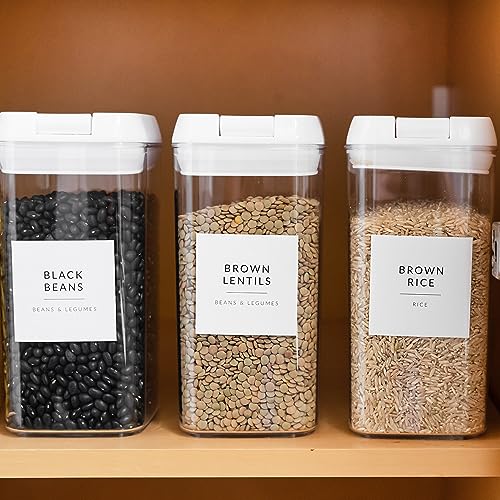 Minimalist Pantry Labels for Food Containers - 180 Food Labels for ...