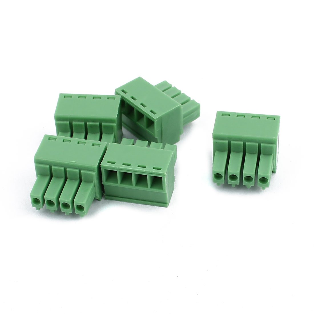 Sourcingmap 5Pcs 300V 10A KF2EDGK 3.5mm Pitch 4-Pin PCB Screw Terminal Block Connector