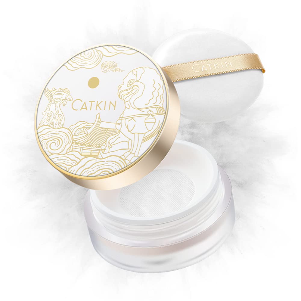 CATKIN Dreamworld Loose Setting Powder, Lightweight Oil Absorbing Face Powder for Minimizes Pores and Fine Lines, Creates Soft Focus Effect, Natural, 7.5g (C02)