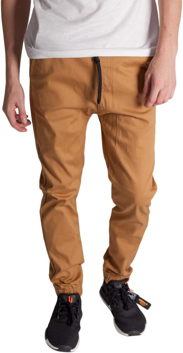 Kayden K Mens Slim Fit Harem Jogger Pants (32, Timber)