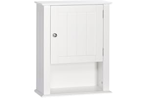 RiverRidge White Ashland Single Door Wall Mount Cabinet with Shelves