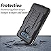 Starshop LG V20 Case, [Dual Layers] Kickstand with [0.33m 9H Tempered Glass Screen Protector Included] and Locking Belt Clip (Black)