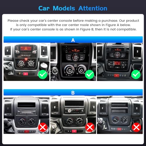 Inefala 4+128G Radio for Fiat Ducato/Citroën Jumper/Peugeot Boxer 2011-2022 Android 15 with 9'' In-Cell Screen with Wireless Carplay and Android Auto Mirror Link Radio FM/RDS GPS WiFi Bluetooth SWC