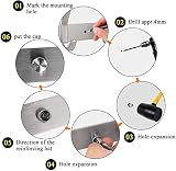 Dripex 304 Stainless Steel Coat Hook Rack Wall Mounted 6 Hooks Heavy Duty view 4