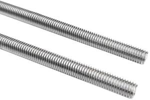 SKYPRO 2Pcs 304 Stainless Steel Threaded Rods, Length 500mm M6 Full Threaded Rod, Beaded Garden Stake Rods