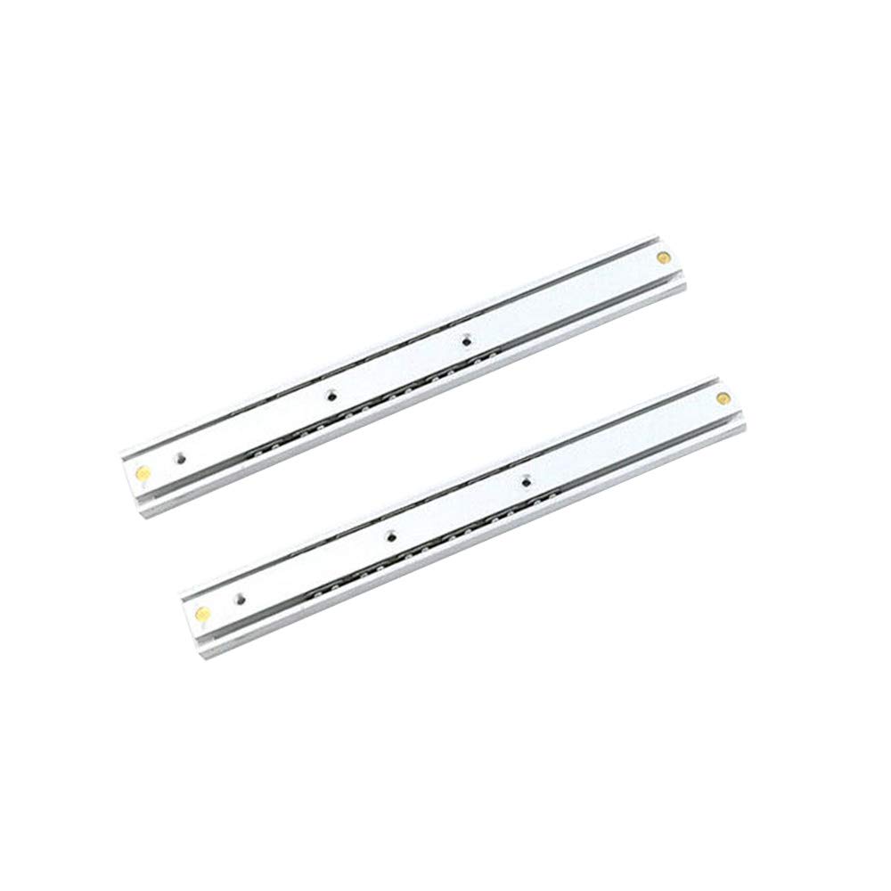 TOOLDO Pair of Heavy Duty Ball Bearing Drawer Runner Slides Draw Depth for 16mm Full Extension Drawer Runners 16mm Wide x 140mm