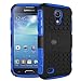 Galaxy S4 Case, Samsung Galaxy s4 Cases [Heavy Duty] Protective Tough Armorbox Dual Layer S4 Phone Cases with Hybrid Hard/Soft Cover by Cable and Case [Compare to Otterbox & Lifeproof] - (Blue)