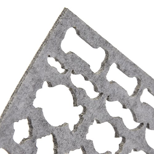 BetterUS Lovely Design DIY Needle Felt Applique Mold Hand Embroidery Stencil Tool For Felting Needle Projects 7Pcs Set