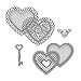 Spellbinders Shapeabilities Dies, Lace Hearts,89589