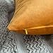 MIULEE Pack of 2 Velvet Soft Solid Decorative Square Throw Pillow Covers Set Cushion Case for Fall Sofa Bedroom Car 16x16 Inch 40x40 Cm Gold