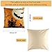 KUUQA 4Pcs Happy Halloween Linen Pillow Case Cover, Decorative Throw Pillow Cover Cushion Case with Spider/Moon/Bat for Halloween Party Favors Supplies(Pillow Inner not Included)