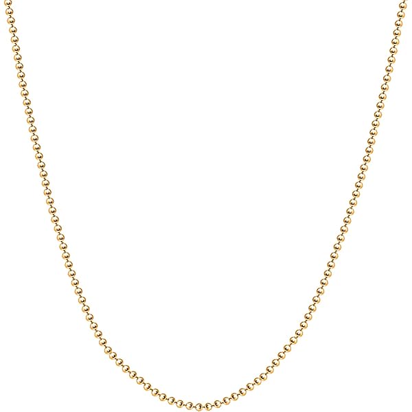 LeCalla 925 Sterling Silver Gold-Plated Ball-Chain Necklace