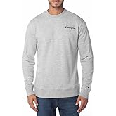 Champion Men's Long Sleeve French Terry Crewneck Pullover Sweatshirt (Large, Grey)