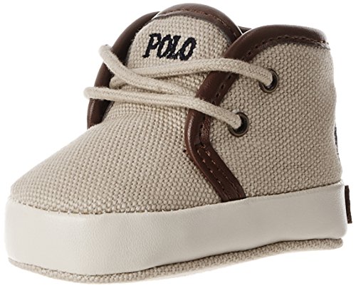 Ralph Lauren Layette Ethan Mid Crib Shoe (Infant/Toddler),Khaki,2 M US Infant