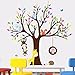 ElecMotive Cartoon Forest Animal Monkey Owls Fox Rabbits Hedgehog Tree Swing Nursery Wall Stickers Wall Murals DIY Posters Vinyl Removable Art Wall Decals for Kids Girls Room Decoration (Giraffe)