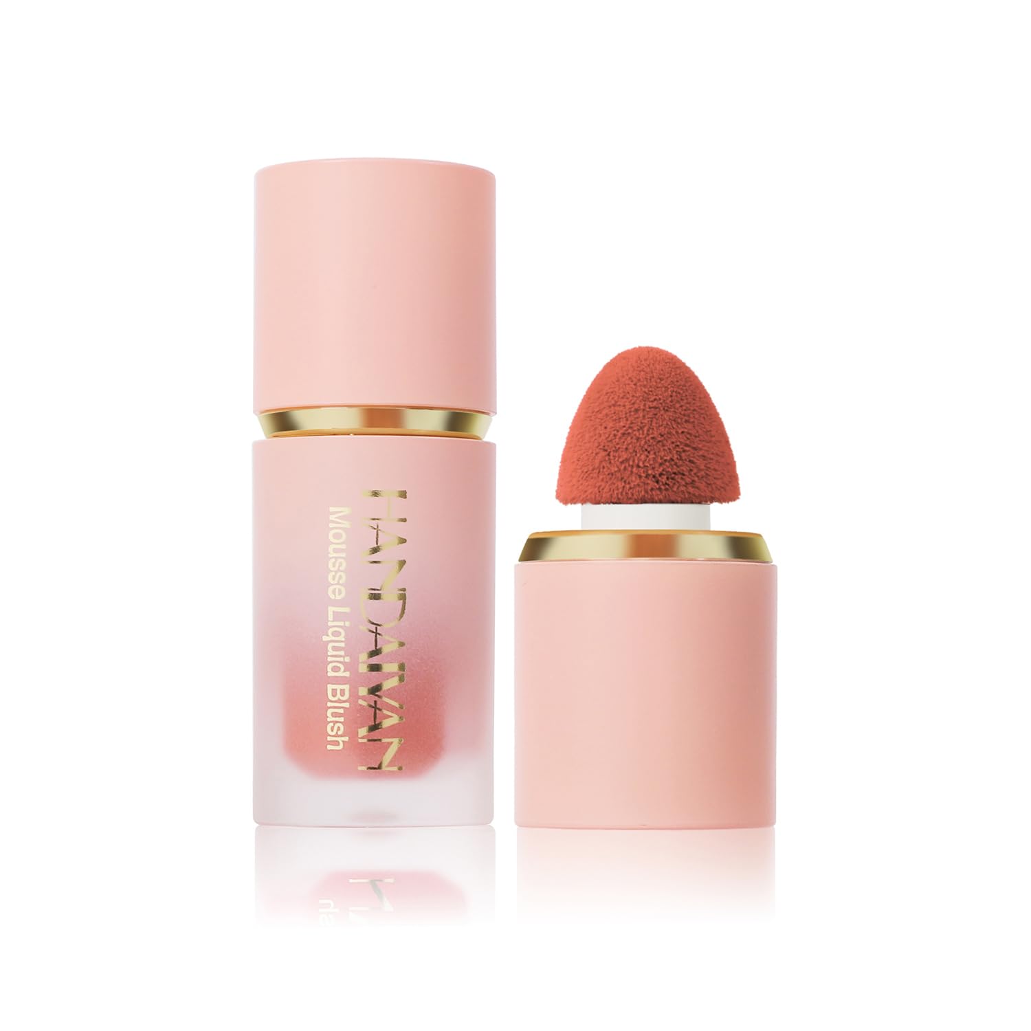 Matte Cream Blush Soft Lightweight Liquid Blush for Cheeks Natural Looking Color Long-Wearing Smudge Proof Pink Liquid Blusher Makeup (2#Rose)