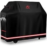 Turtle Life BBQ Grill Cover, 72 Inch Heavy Duty Waterproof 4-6 Burner Barbecue Gas Grill Covers for Weber Genesis Char-Broil Deluxe, Black