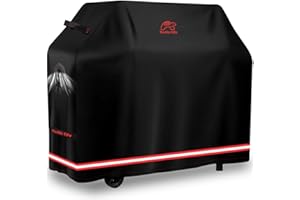 Turtle Life BBQ Grill Cover, 64 Inch Heavy Duty Waterproof 4-6 Burner Barbecue Gas Grill Covers for Weber Genesis Char-Broil Deluxe Royal Gourmet GA Series, Black