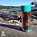Libre Tea Durable Glass Infuser Bottle with Mesh Strainer for Loose Leaf, Matcha, Fruit Water and Coffee, Used Iced or Hot, Perfect for Travel, BPA-Free, 14 oz, Starburst Teal
