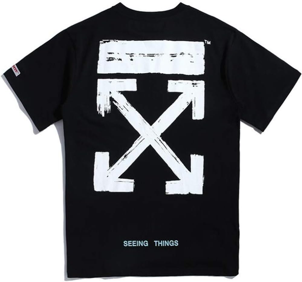 Miedaing Off OW White Classic Arroff OW White Print Hip Hop Short Sleeve T-Shirt for Men Women