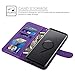 LK Galaxy S9 Plus Case,[Wrist Strap] Luxury Glitter Sparkle PU Leather Wallet Protective Case Cover with Card Slots and Stand for Samsung Galaxy S9 (Purple bling)