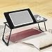 Cocoarm Foldable Lapdesk Multi Function Wooden Laptop Desk Adjustable Portable Breakfast Serving Bed Tray for Surfing Reading Writing Eating, Blackthumb 2