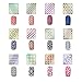 TailaiMei 24 Pieces 72 Designs Nail Vinyls Stencil Sticker Set for Nail Art Decal, 6 Sheets Reusable DIY Hollow Nail Art Supplies