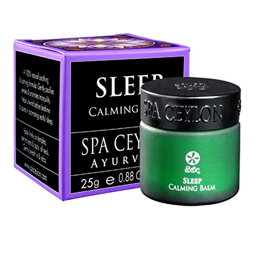 Spa Ceylon Luxury Ayurveda Sleep Calming Balm with Virgin Coconut Oil and Beeswax, Soothing and Calming Formula with Lavender and Ylang Ylang, 25 Grams