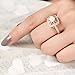 Yoursfs Halo Ring Rose Gold Plated Women Fashion Jewelry Yellow Stone Cocktail Vintage Amber Crystal Ring Size 7 Gift