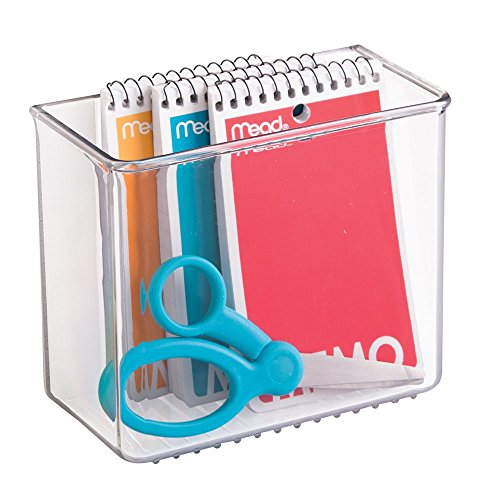 Buy mDesign SelfAdhesive Clear Plastic Storage Bins Home Office