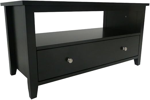 Ideal Enterprises Henley Black Tv Unit Drawer Amazon Co Uk