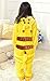 SSJ Kigurumi Pikachu Style Costume [Yellow for Kids] Pajamas (110cm_43.29in_H33.46-41.33inch, Yellow)