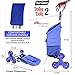 Stair Climber Trolley Dolly 2, Blue Grocery Foldable Cart Condo Apartment