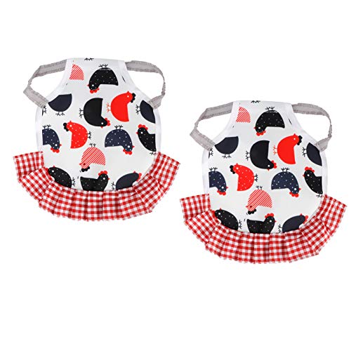 Yivibe Thermotuch Leicht anzuziehen Hen Schürze, Verschleißfester Hühnersattel, 2er Pack für Hühnergeflügel(Type B)