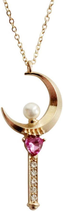 Moon Magic Wand Pendant Necklace