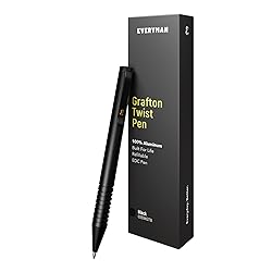 Everyman Black Mini Twist Grafton Pen, Mini EDC