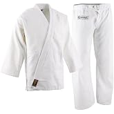 Pro Force Bleached White Size 1 Single Weave Cotton Gladiator Judo Gi/Uniform